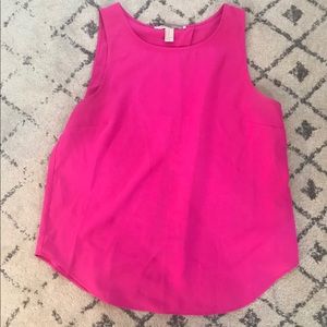 Hot pink open back tank top Forever 21
